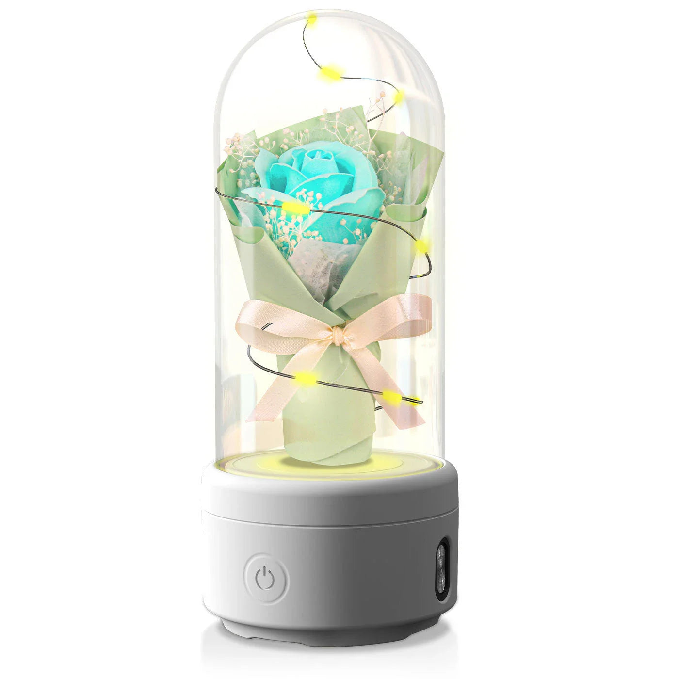 Enchanting 2-in-1 Rose Bouquet: Bluetooth Speaker and Luminous Night Light, with a mesmerizing LED light display and high-quality audio