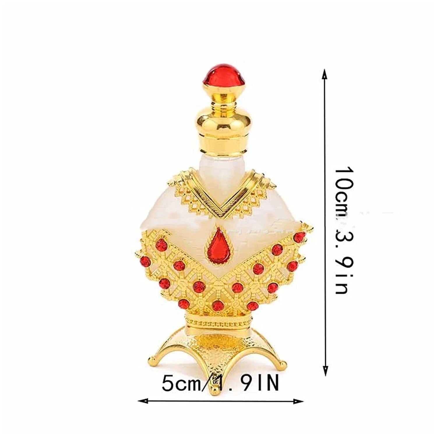 Luxurious perfume oil in a decorative glass bottle, featuring a floral, long-lasting fragrance for confident, radiant wear