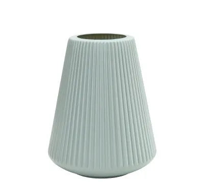 Colourful melamine plastic decorative vase measuring 16*20cm in white, pink, green and blue options
