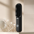 Wireless straightening comb in beige, pink, purple, or black with ceramic heating plates
