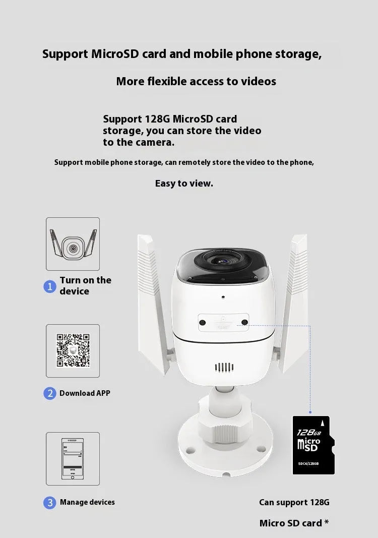 Outdoor 1080p security camera with infrared night vision and dustproof housing