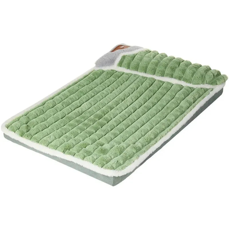 Coffee coloured washable dog bed mat with detachable cover for large dogs in autumn and winter