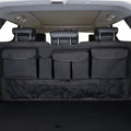 Black car boot hanging shopping bag organiser with waterproof Oxford cloth and carry handle