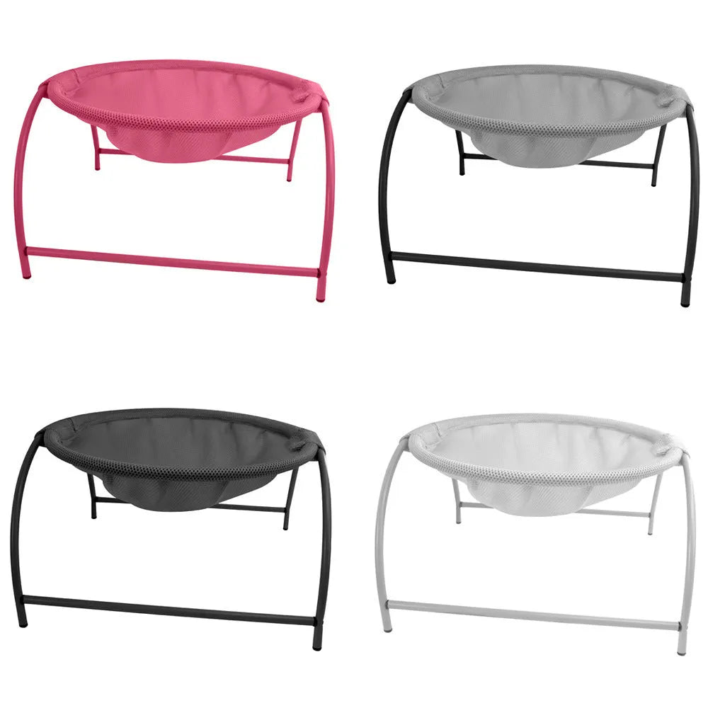 Naivedream Summer Mesh Cat Hammock Bed in black, a breathable cloth cat bed with mesh fabric for airflow