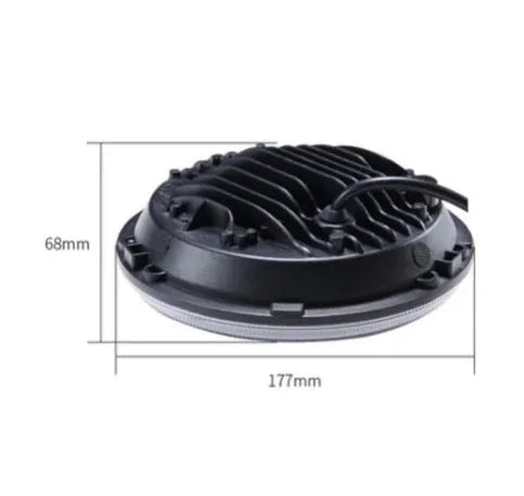 7-inch off-road turn light with skull head design and aviation aluminium housing.