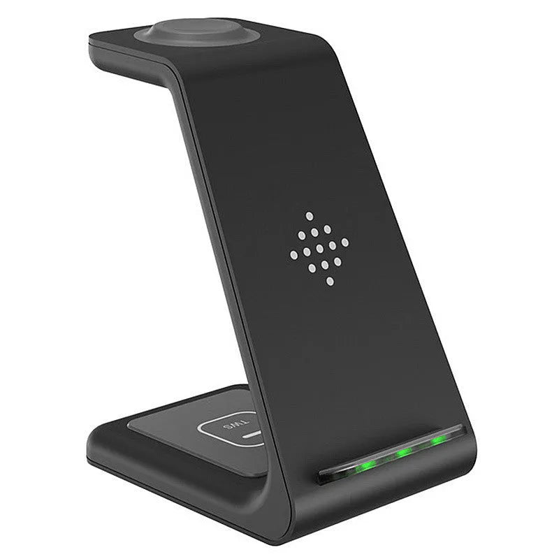 T3 model wireless charging pad in black, white or grey for iPhone and Samsung phones