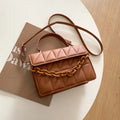 Casual simple small square PU messenger bag with shoulder strap in black colour option