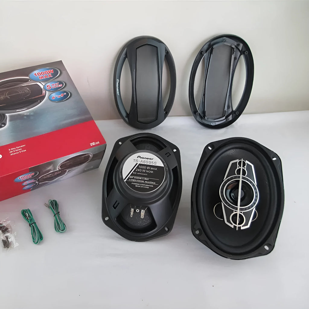 TS-A6995S 6x9 coaxial car speaker with rubber surround and iron basin rack