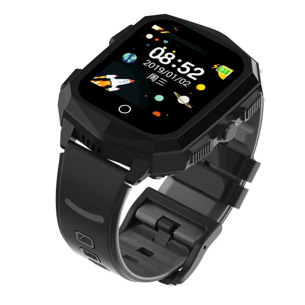 4G all-netcom children's phone watch in pink, blue or black with Bluetooth calling and health monitoring functions