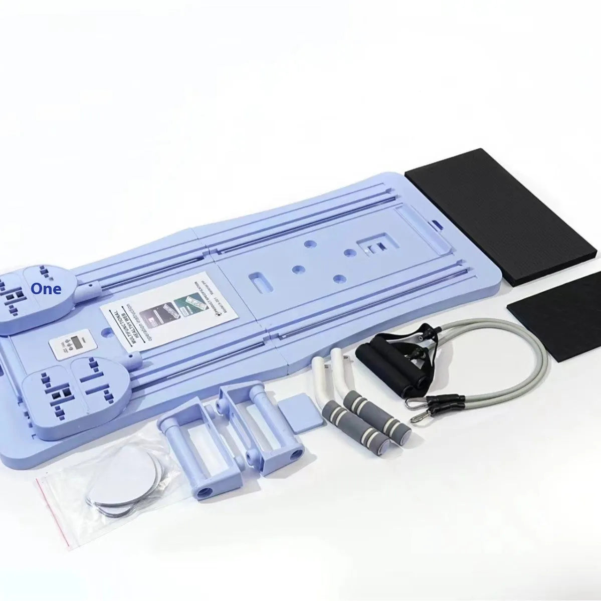 Purple foldable PP plastic belly panel fitness board for core exercises