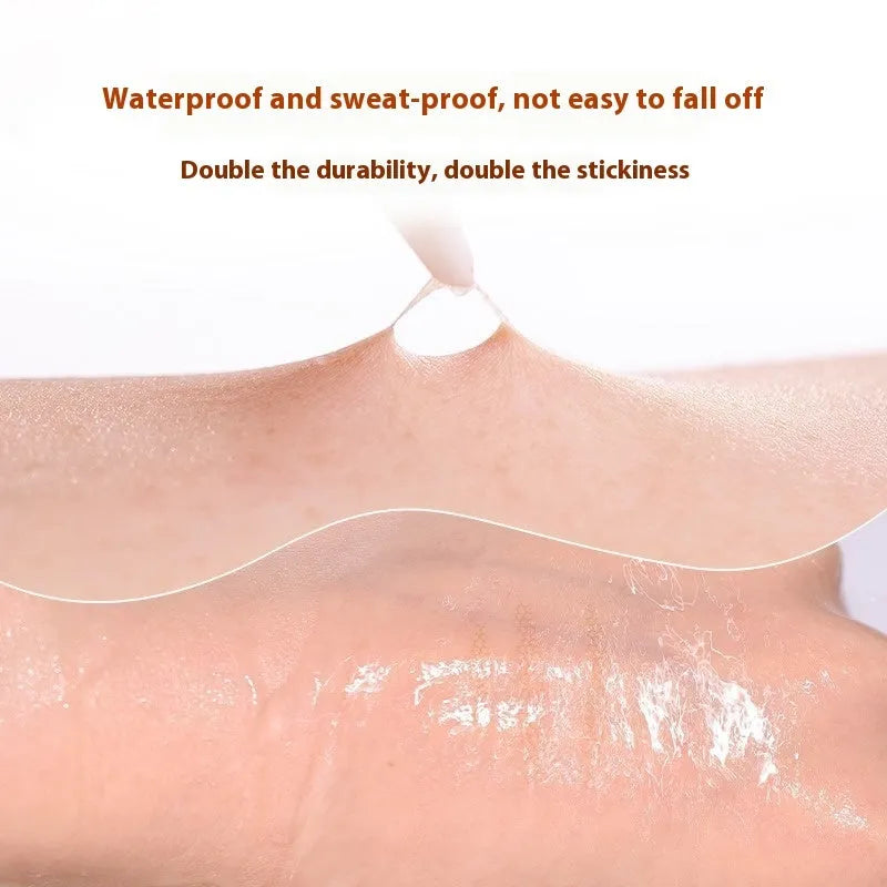 Roll of 120 invisible lace-textured double eyelid stickers in choice of Crescent or Olive shapes.