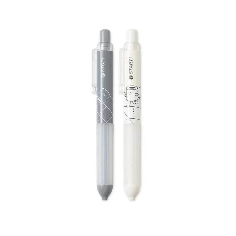0.5mm HB mechanical pencil with cloud-shaped ergonomic grip in black and white minimalist design
