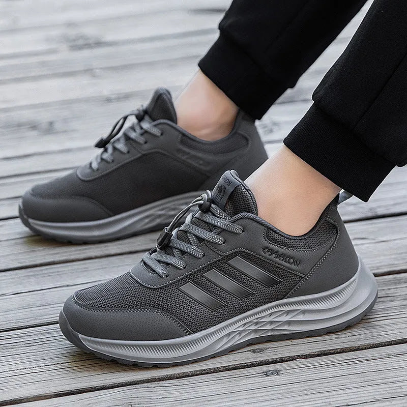 Unisex breathable mesh mom shoes with elastic band and non-slip sole in multiple colours.