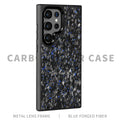 Black magnetic carbon fibre phone case for Samsung S24 Ultra showing slim fit and textured back