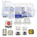 250 SMT tactile push button switches in protective boxed packaging for electronic projects