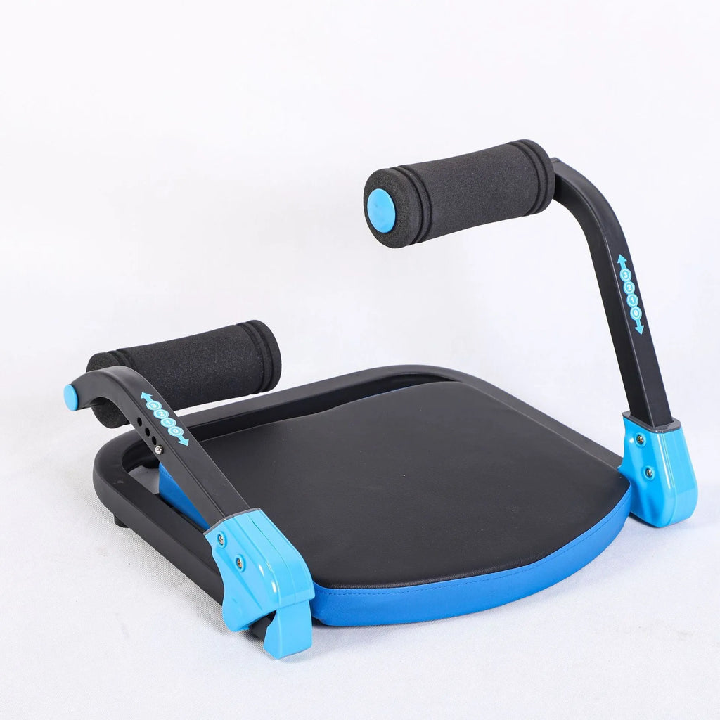 Mini portable abdominal exercise device in sky blue or red colour for home workouts