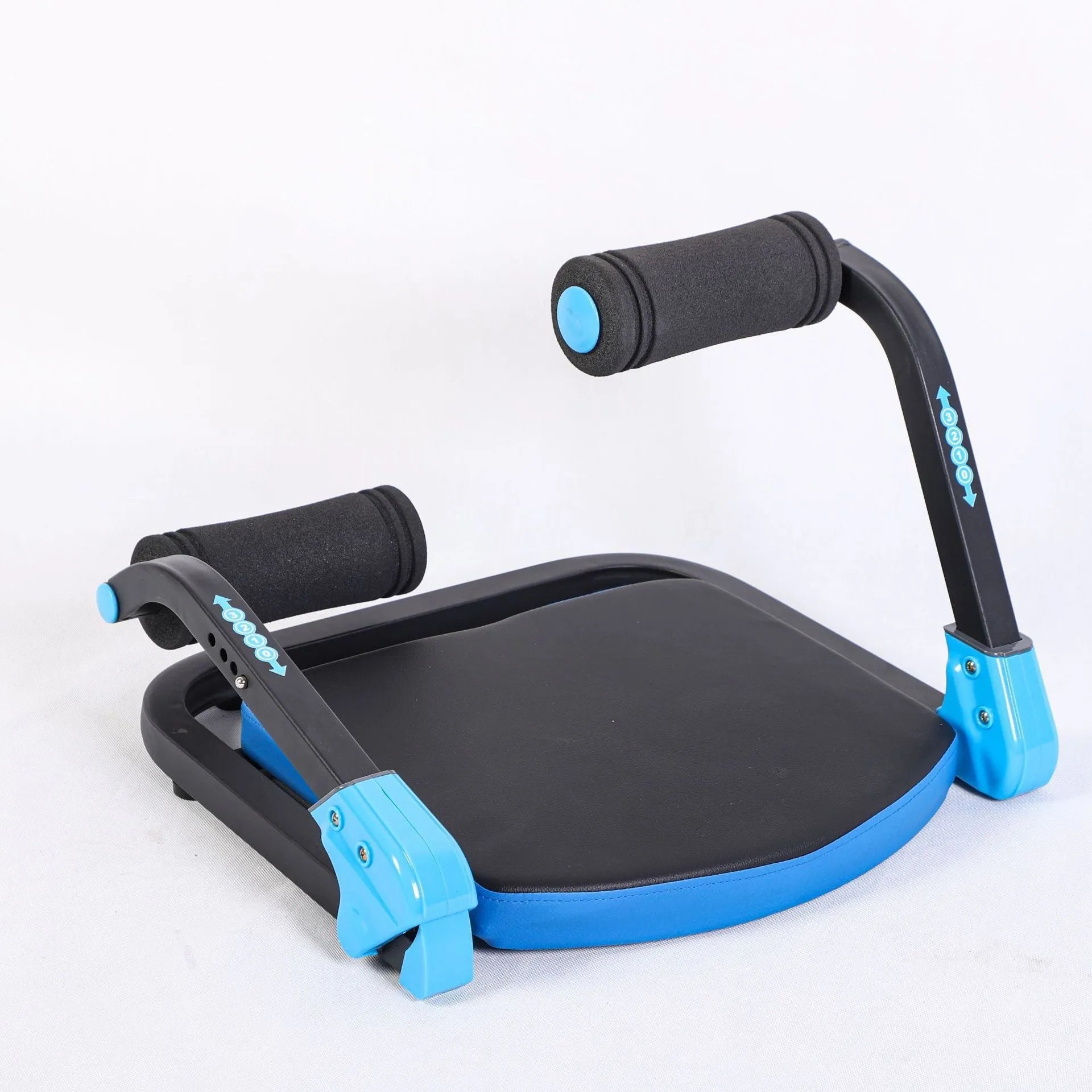 Mini portable abdominal exercise device in sky blue or red colour for home workouts