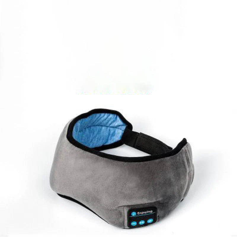 Wireless Bluetooth 5.0 Eye Mask with integrated music player, speakers, and microphone for hands-free calling