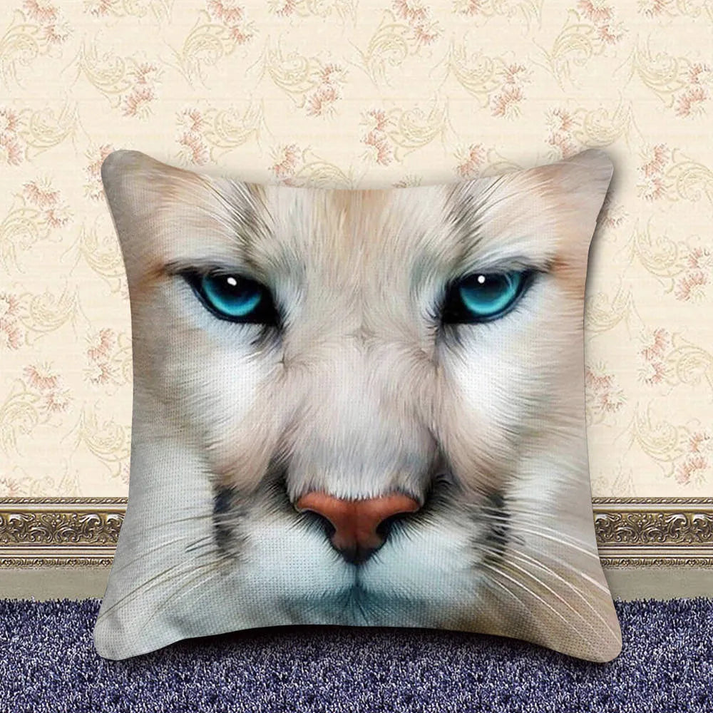 DIY full diamond drawing cotton pillowcase 40x40cm with resin diamonds and craft kit on white background