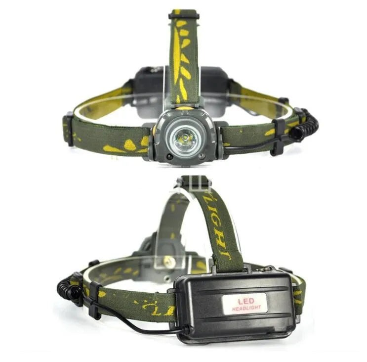 Aluminium alloy induction headlamp for fishing, camping and night riding, retractable telescopic head torch.