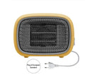 Mini PTC ceramic heater in green, white or yellow with dimensions 158x90x114mm