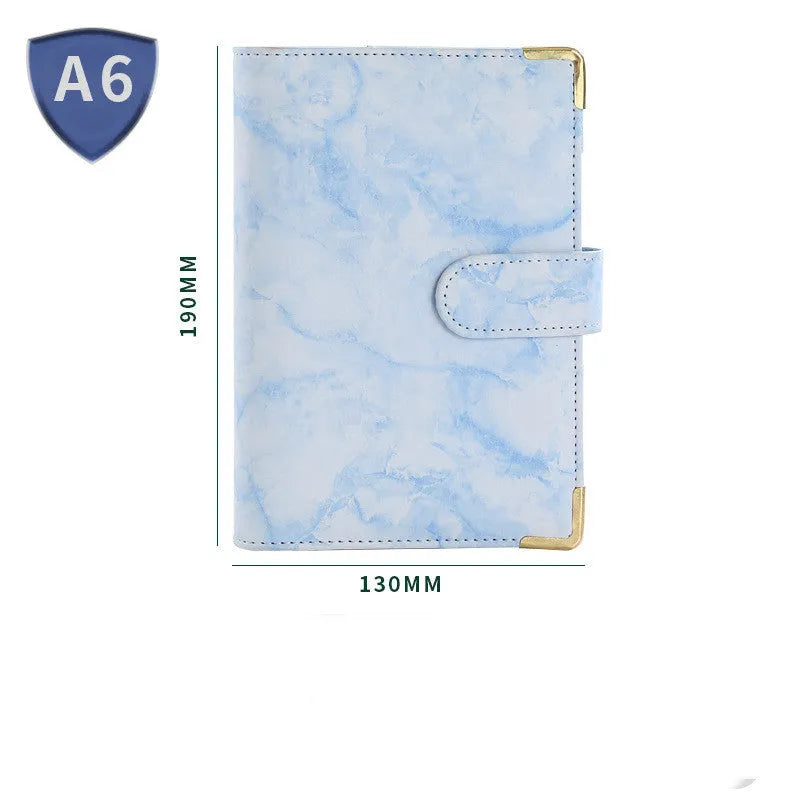 Removable Notepad With Marble Pattern Quality PU Cover 100 Sheets 200 Pages 80G Dowling Paper A5 A6 Multicolor Optional Home Office Desk Use Grey Pink White Black Blue Blue Grey
