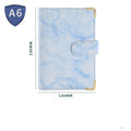 Removable Notepad With Marble Pattern Quality PU Cover 100 Sheets 200 Pages 80G Dowling Paper A5 A6 Multicolor Optional Home Office Desk Use Grey Pink White Black Blue Blue Grey