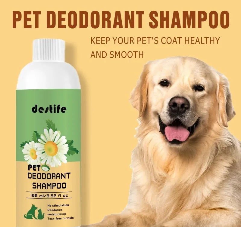 100ml pet shampoo and conditioner bottles for dogs and cats with deodorising fragrance