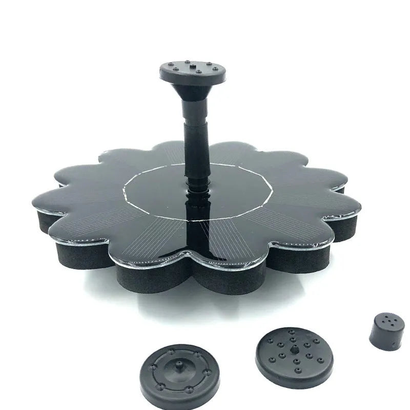 Black garden solar mini sprinkler with PET monocrystalline silicon panel 160mm diameter