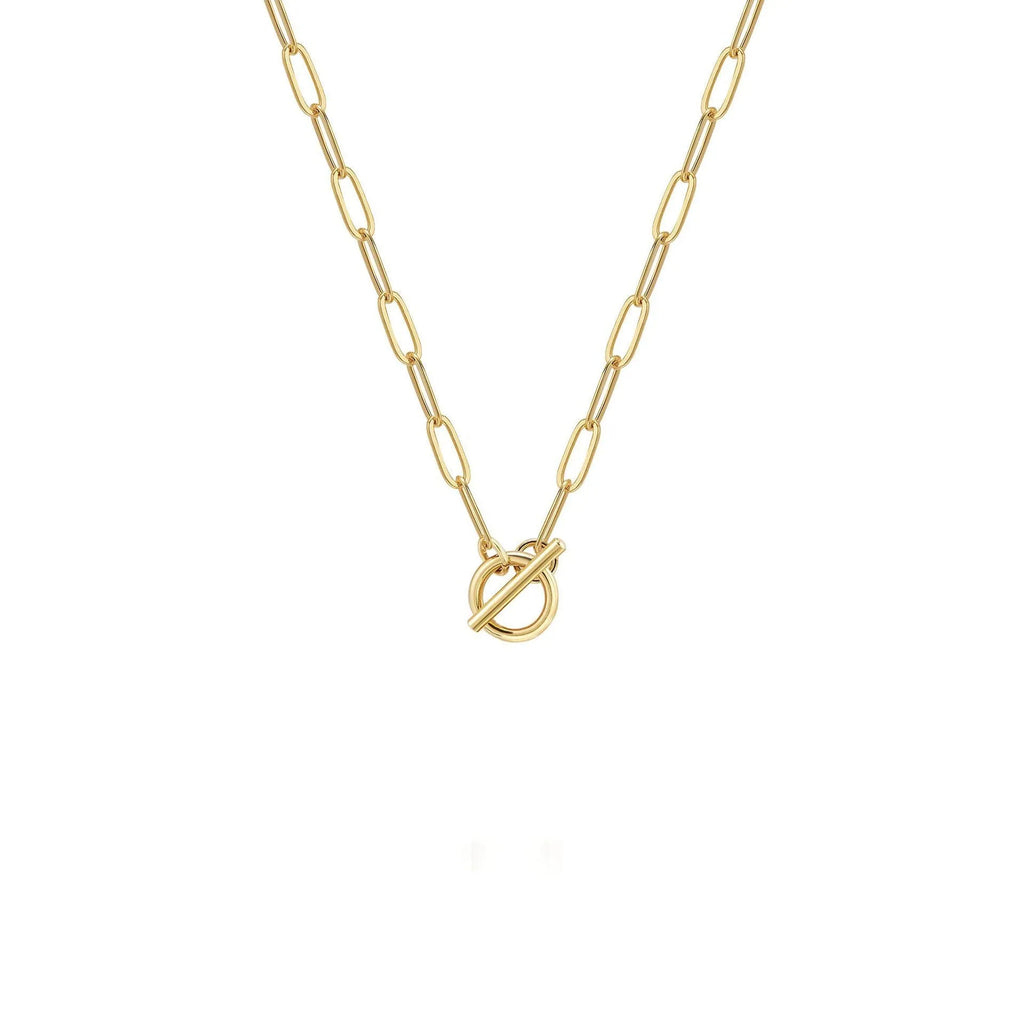 Women's multilayer geometric fashion necklace copper electroplated original design U-shaped pendant 19 colour styles adjustable chain