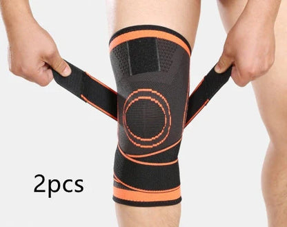 Premium sports knee pads with adjustable straps, breathable fabric, and sturdy construction for injury prevention and high-performance athletics