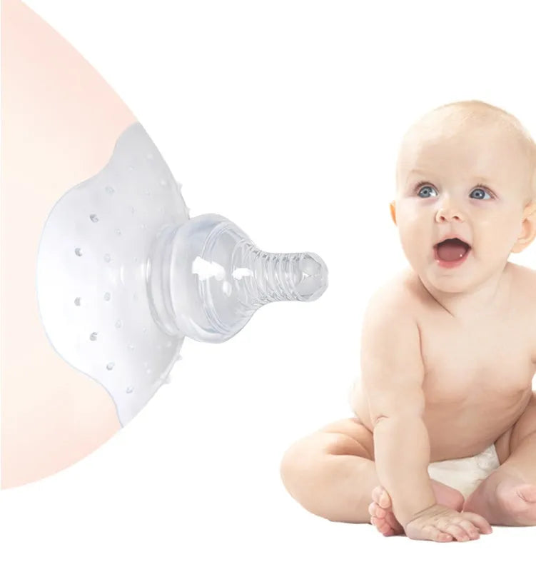 Nursing nipple protectors in petals and transparent colours for breastfeeding support