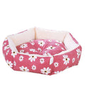 Round pet nest in yellow, red, green or dark blue, available in S 37 x 11 cm and M 45 x 12 cm