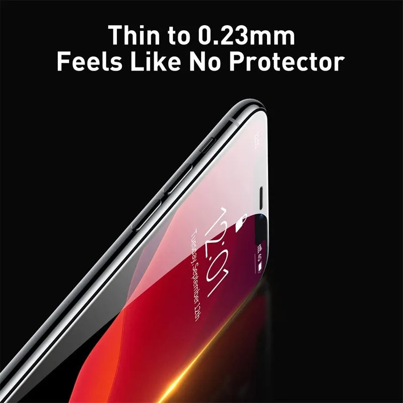 0.23mm black curved tempered glass screen protector for iPhone X XS 11 Pro 5.8 inches