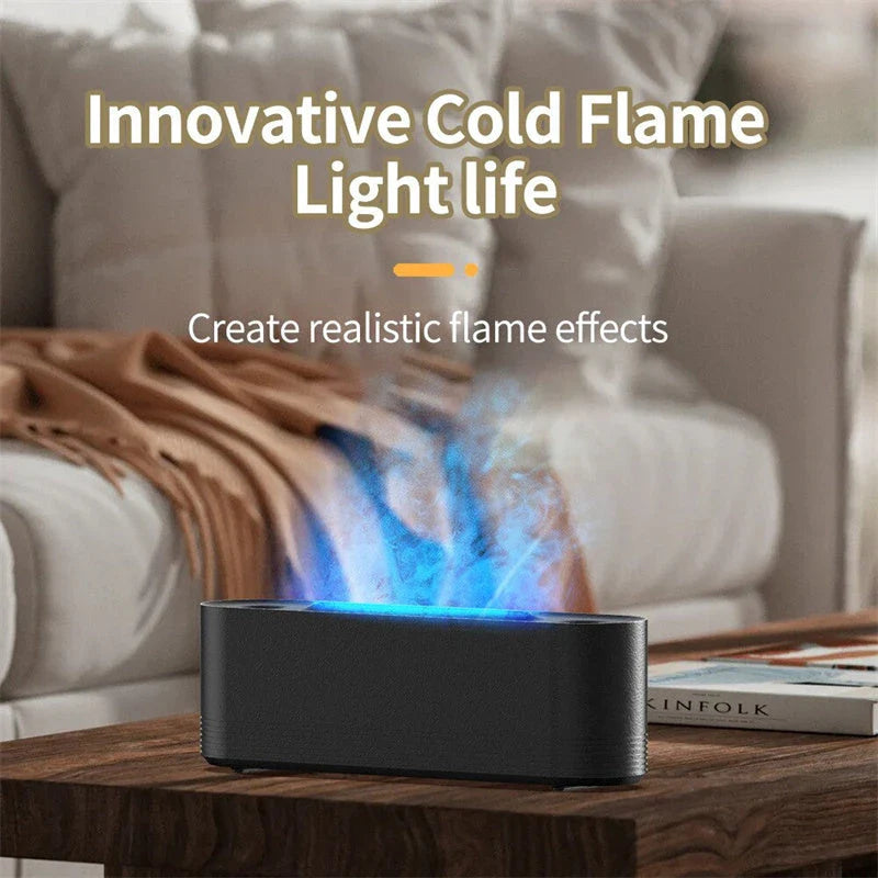 Ultrasonic Aromatherapy Diffuser with seven color LED lights, mist, and essential oil bottles