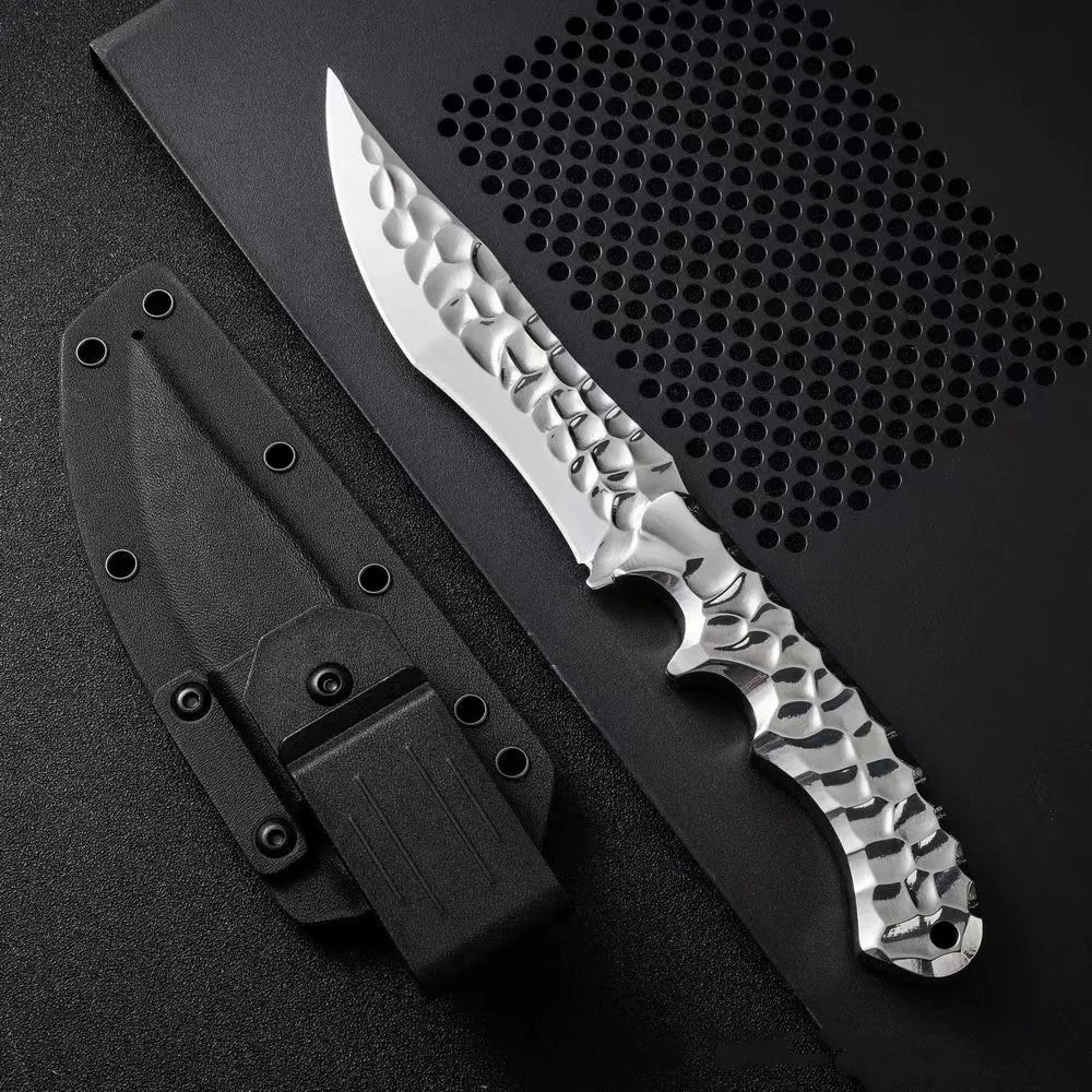 One-piece keel survival knife with 140mm 5CR13 steel blade and 260mm overall length