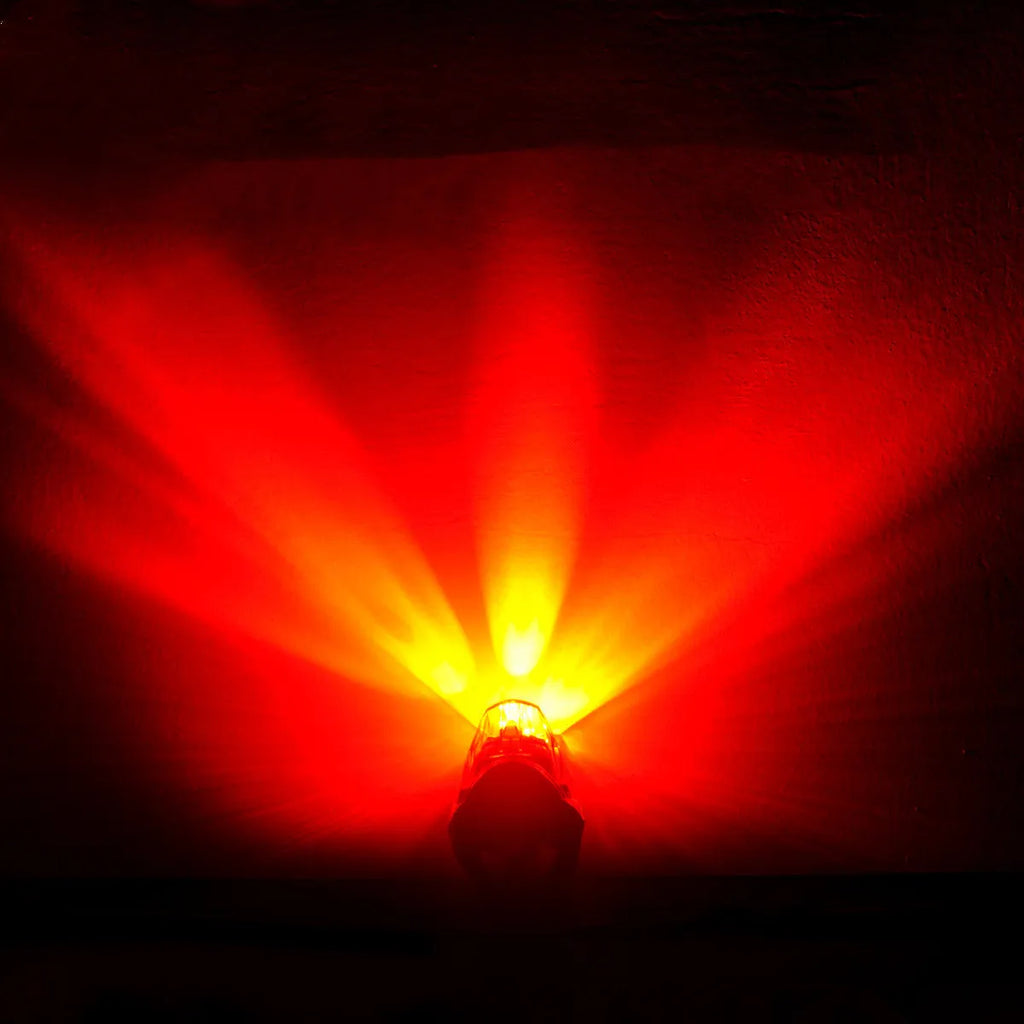 Bicycle tail light with 3 LED beads, 62x43x38 mm, IPX-4 waterproof, on bike seat post