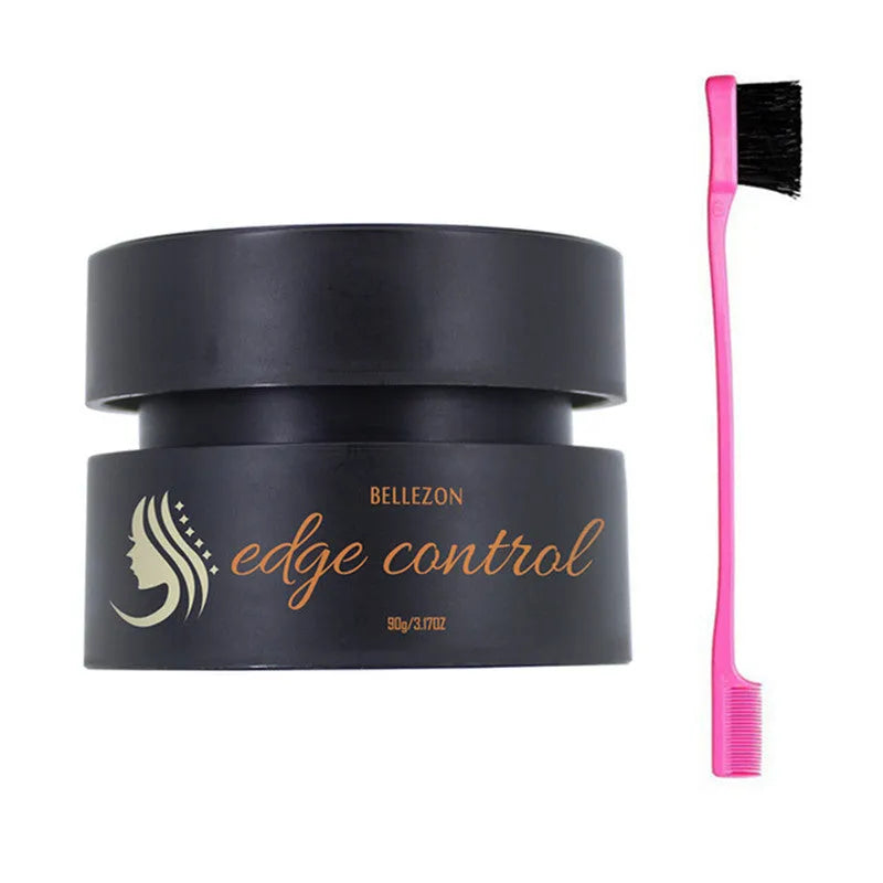 90g peach flavour hair wax for edge control and sideburn styling, non-greasy, 18-hour hold
