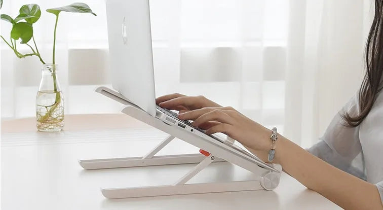 White Whale Race portable laptop bracket with folding support and cooling function