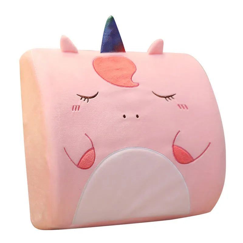 Cartoon design car seat cushion with removable memory foam inner core