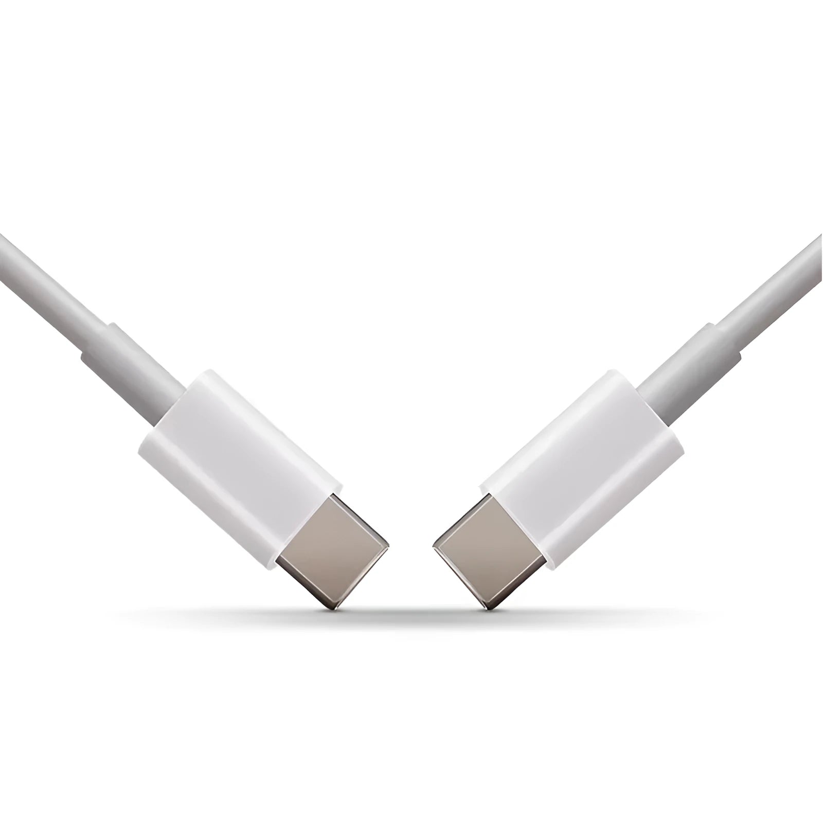 White USB-C to USB-C data cable 1 metre length for MacBook charging and data transfer