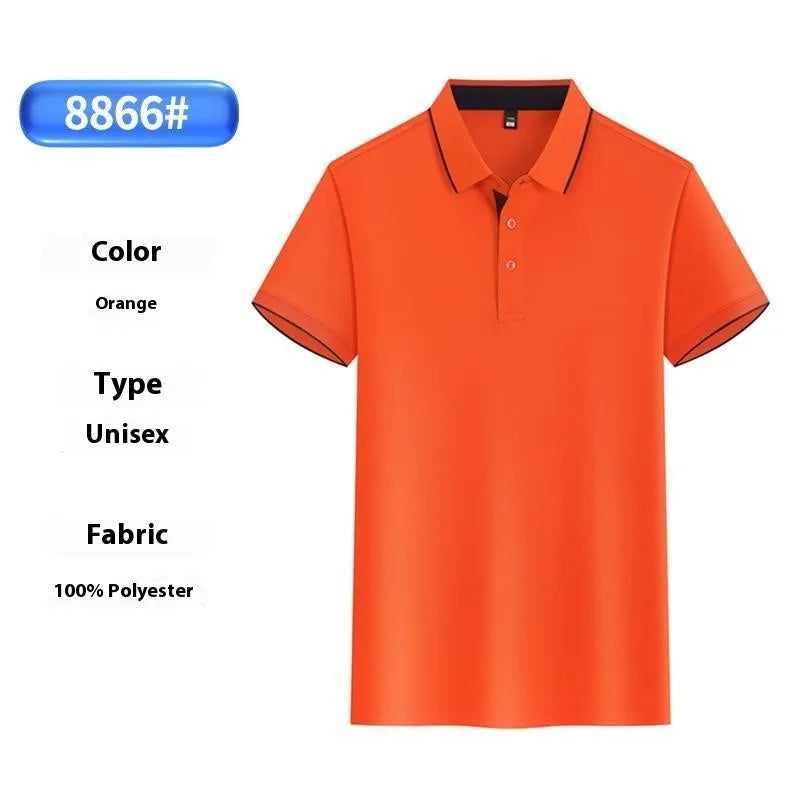 Summer ice silk overalls polo shirt in asymmetric style with multiple colour options