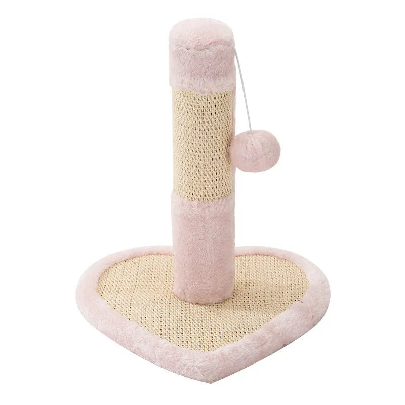 Cat climbing frame biting toy with natural sisal and detachable plush toy in Grey Five Pointed Star colour