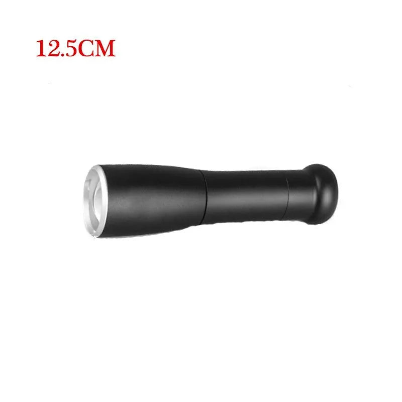LED aluminium flashlight with CREE LED, 2000 lumens, adjustable focus, in lengths 12.5cm to 49cm