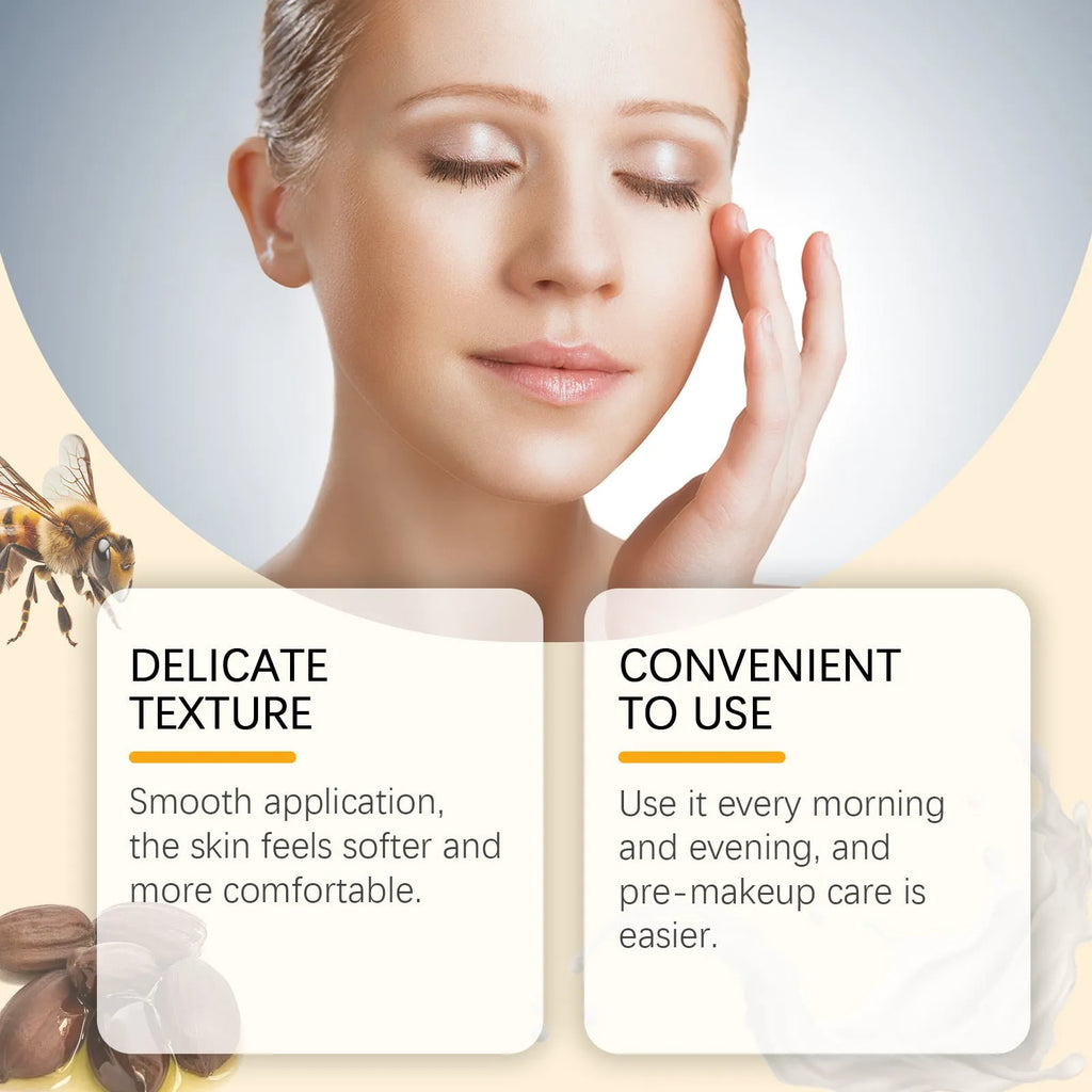 30g facial neck cream in container with pump dispenser for moisturising dry skin