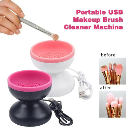 Premium Electric Makeup Brush Cleaner - Portable, Automatic, Versatile for All Brush Types