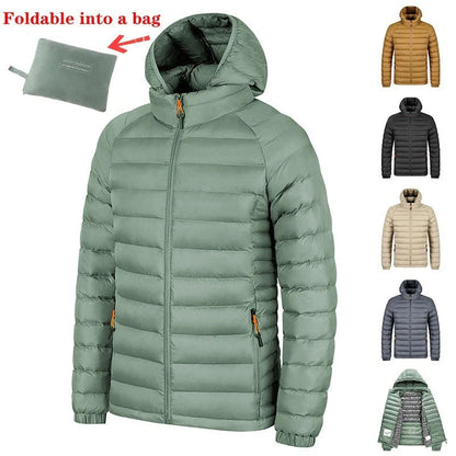 Stylish and warm hooded jacket in various colors for men's cold-weather fashion