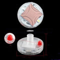 Solar powered colourful wheel hub lamp attached to car tyre valve with flashing light