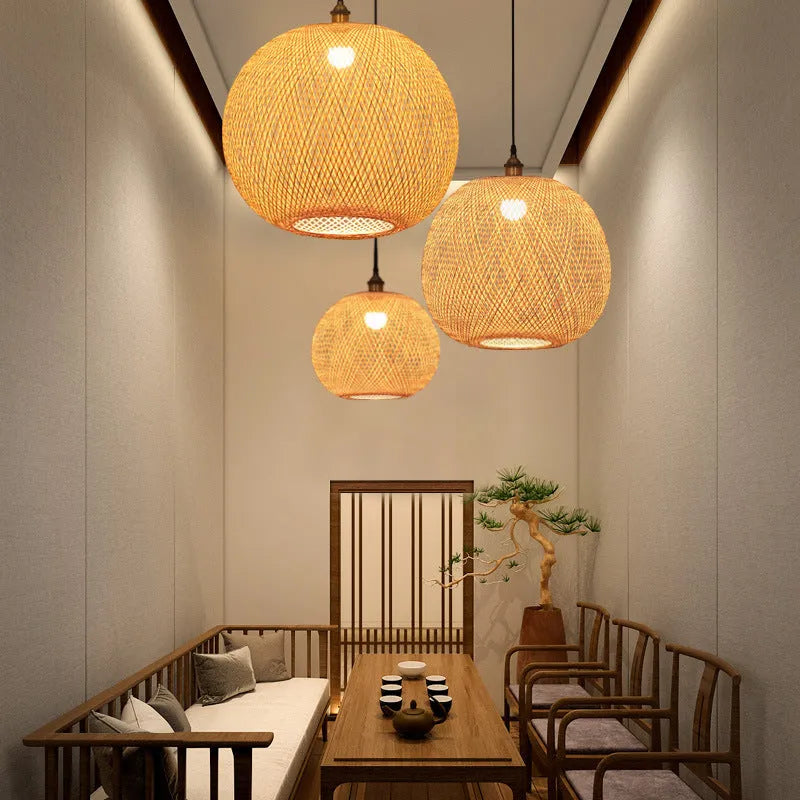 Pastoral hall chandelier with bulb for bedroom leisure spaces in diameter 30cm option