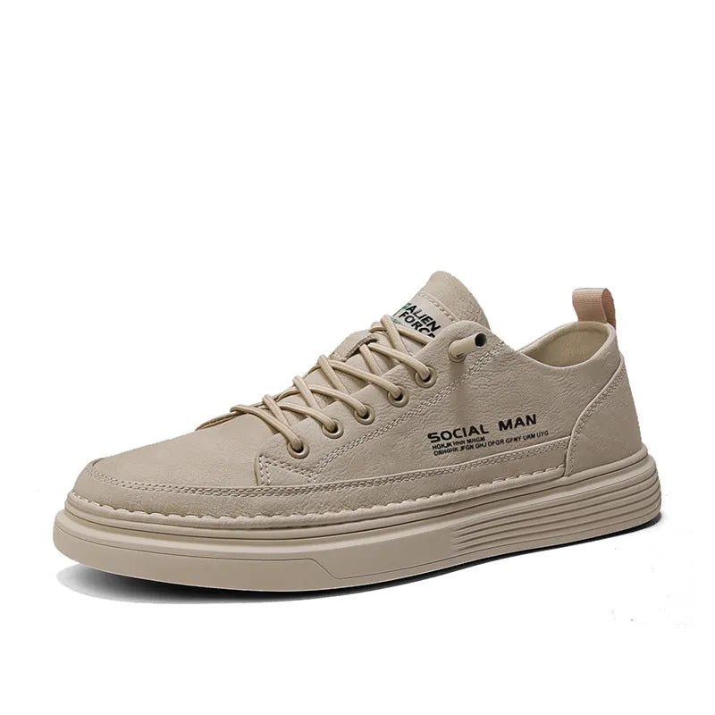 Men's casual board shoes in white, black or sand, EVA upper and sole, low top, lace-up, sizes 39-44